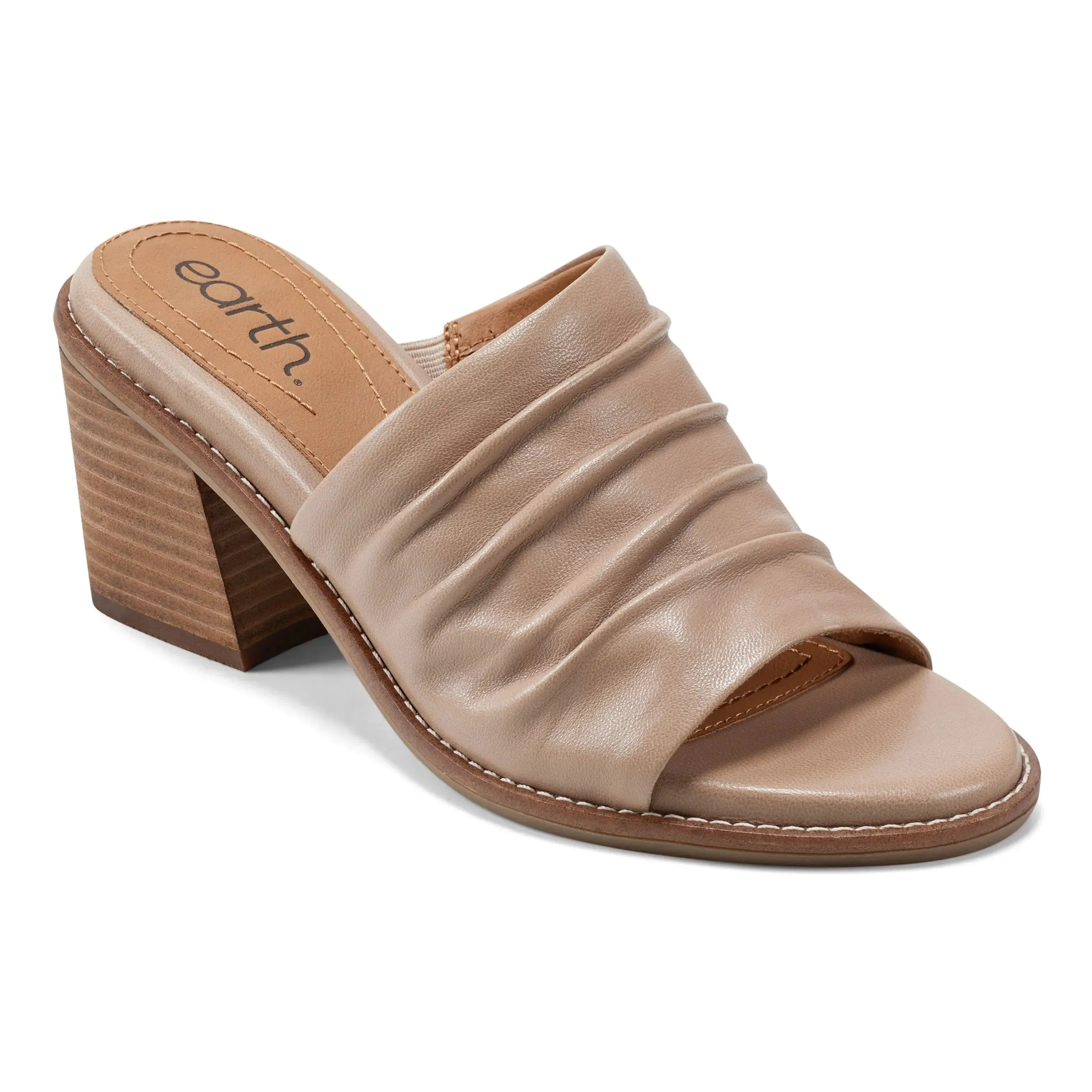 Summer Vacation Shoes Adara Ruched Slip-On Dress Sandals