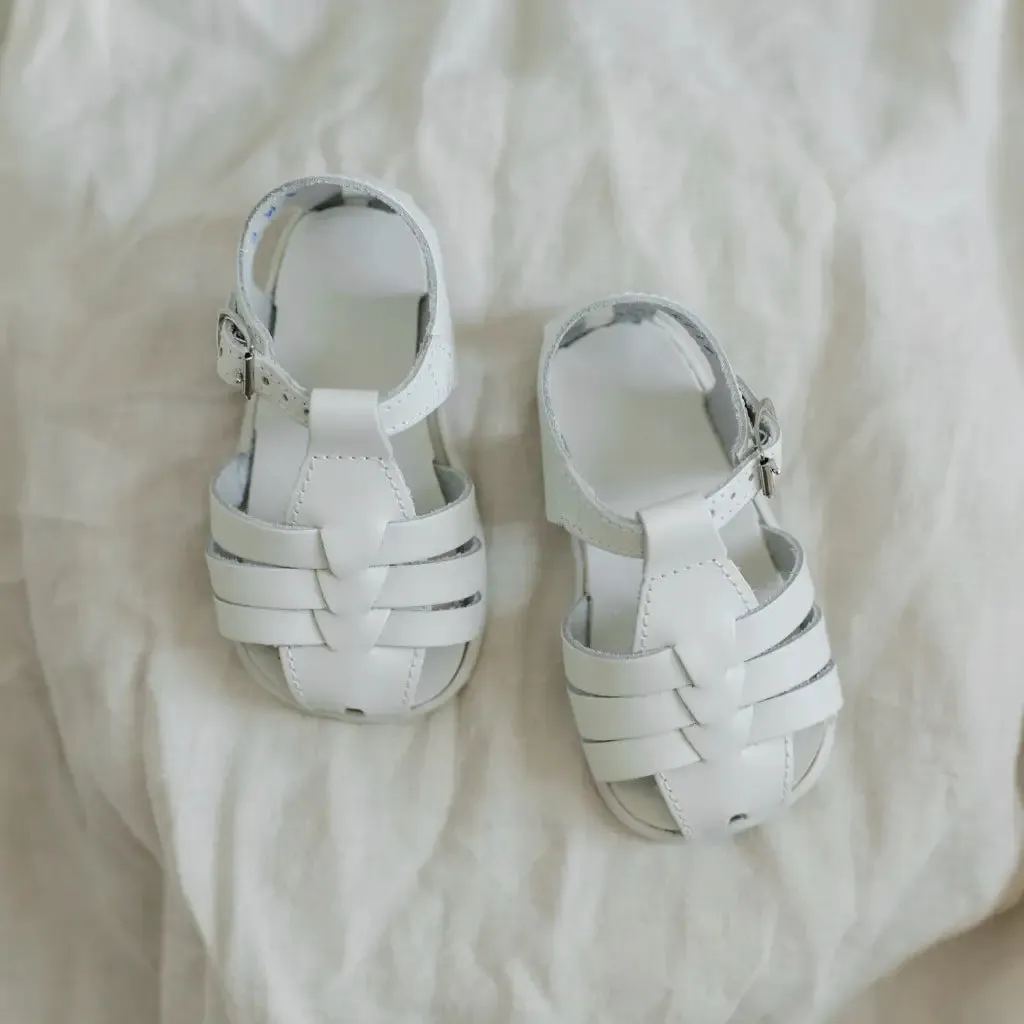 Addie Sandal - White Comfy Travel Flats