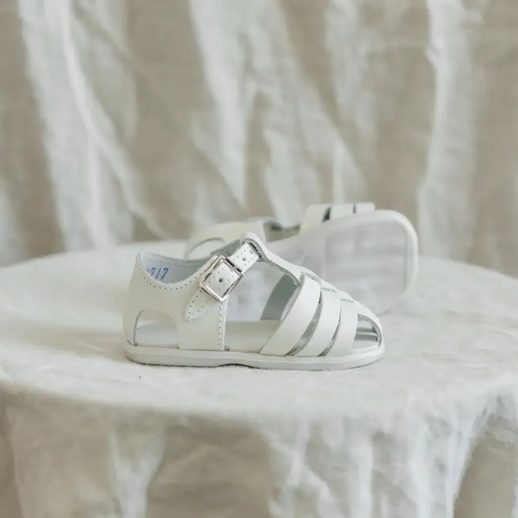 Gladiator Style Addie Sandal - White