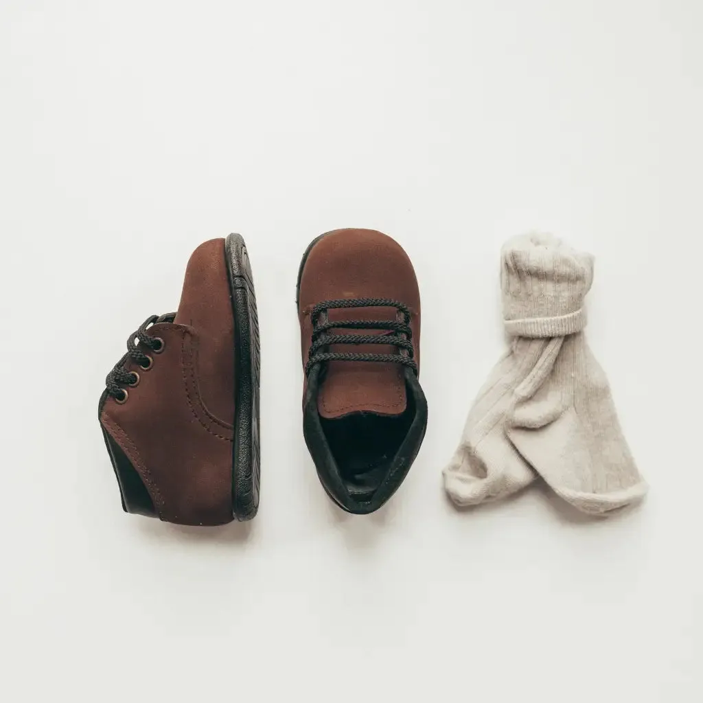 Foot Glow Ollie First Walker - Chocolate Nubuck
