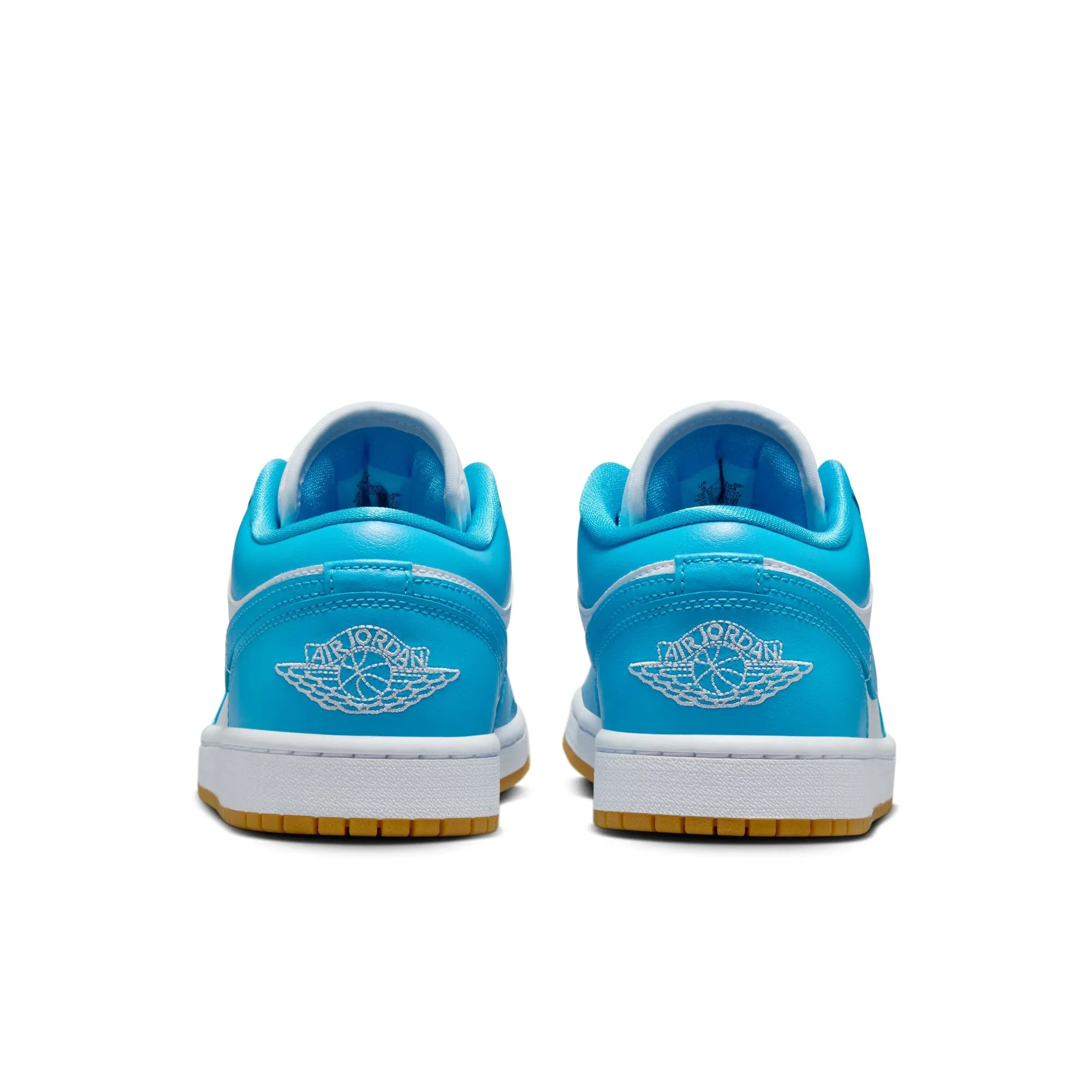 World Step Spanish Bold Air Jordan 1 Low Women's Shoes Color: White/dk Powder Blue-gum Light Brown DC0774-104