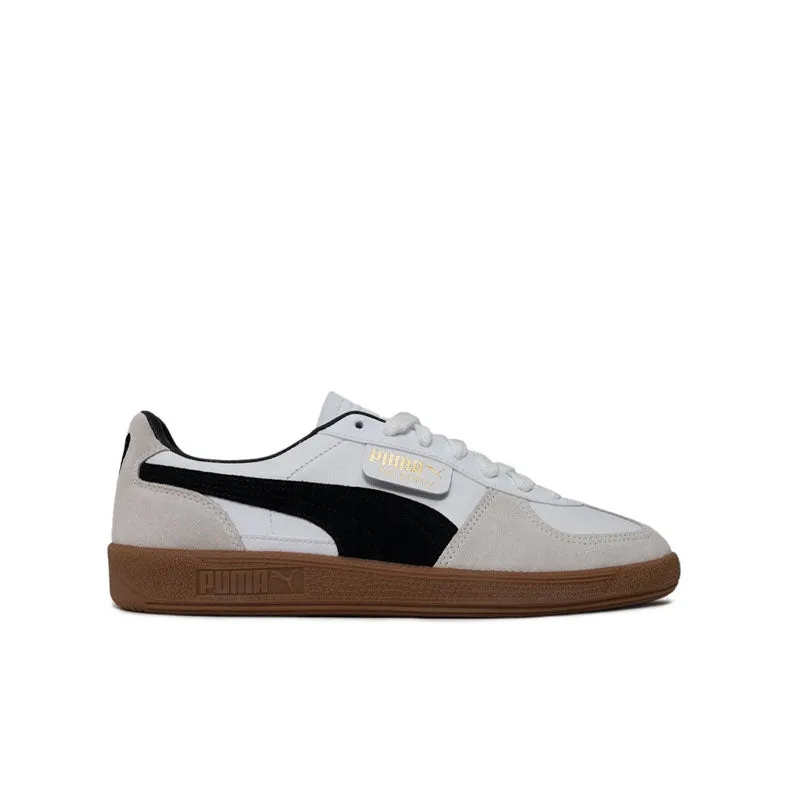 Bold Tone Walking Women's Puma Palermo Leather White/Vapor Grey-Gum 397467-01