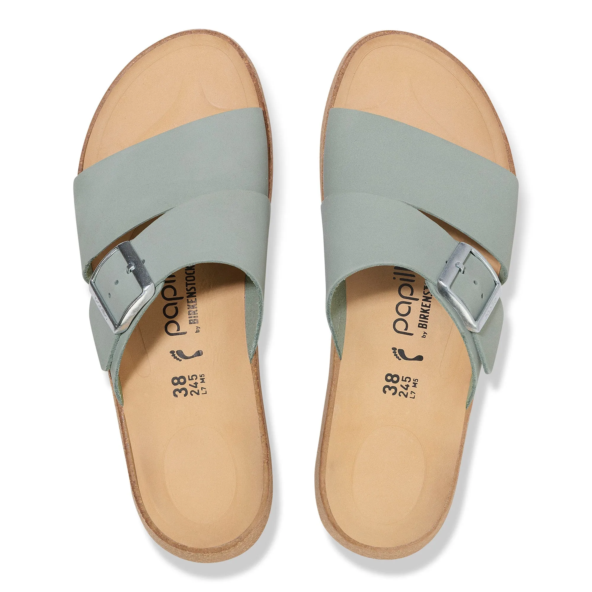 Almina | Nubuck | Pure Sage Classic Edge Fashion Accessory