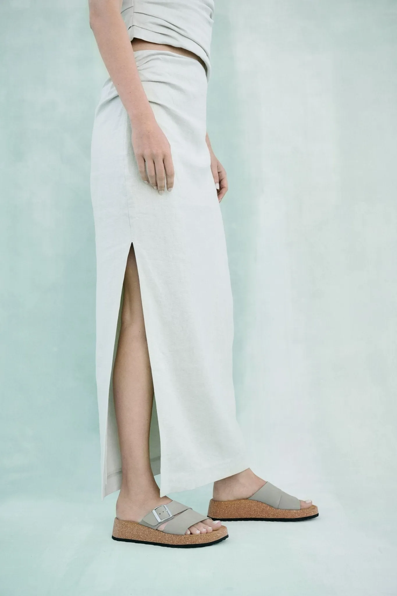 Almina | Nubuck | Pure Sage City Casual