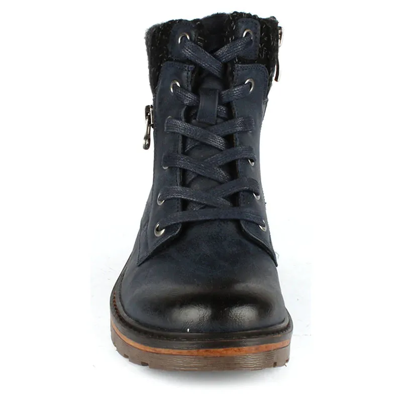 Women's Wanderlust Amy Waterproof Boot - Navy Everyday Walk Protective Finish Weekend Wanderer