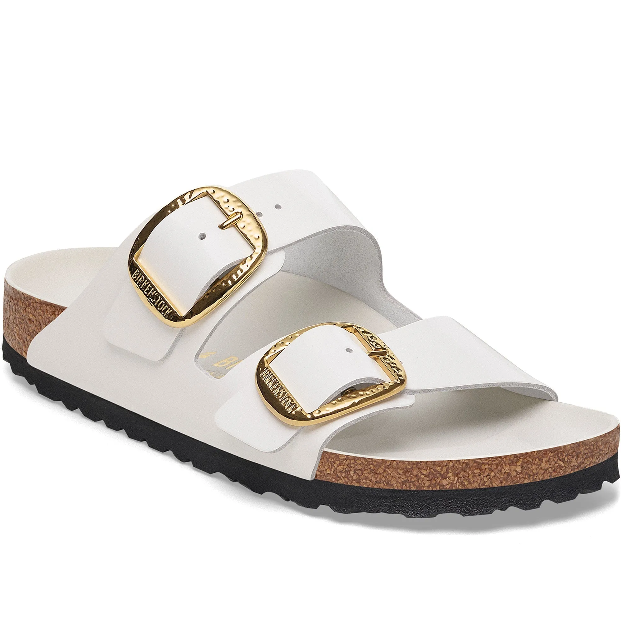 Everyday Lifestyle Slides Smooth Comfort Sandals Arizona Big Buckle Hammered Narrow