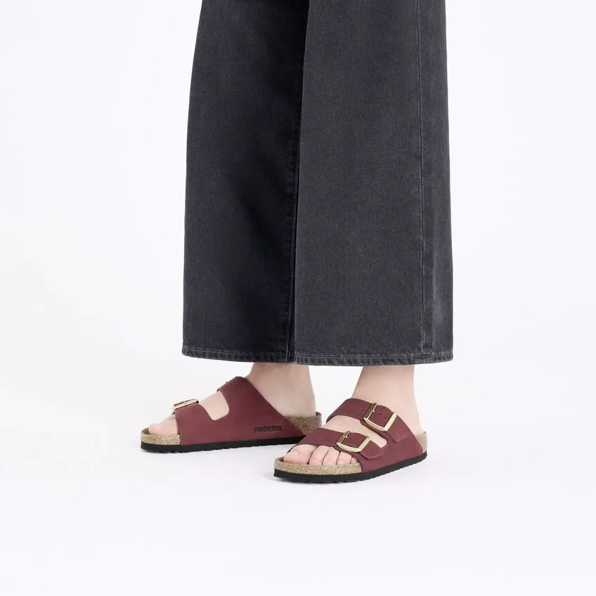Arizona | Soft Footbed | Nubuck | Zinfandel Chunky Heel Snug fit