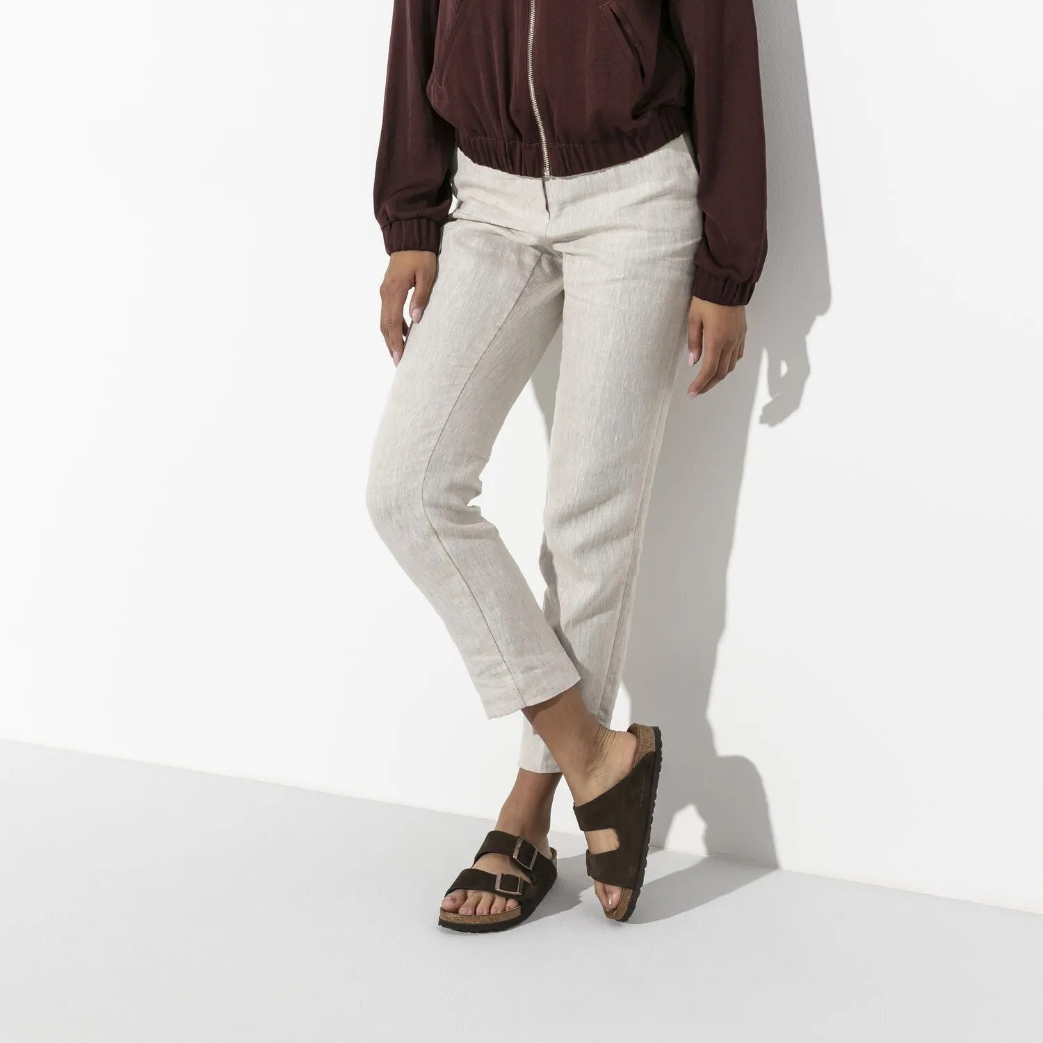 Arizona | Soft Footbed | Suede | Mocha Functional Style Long Leg Look