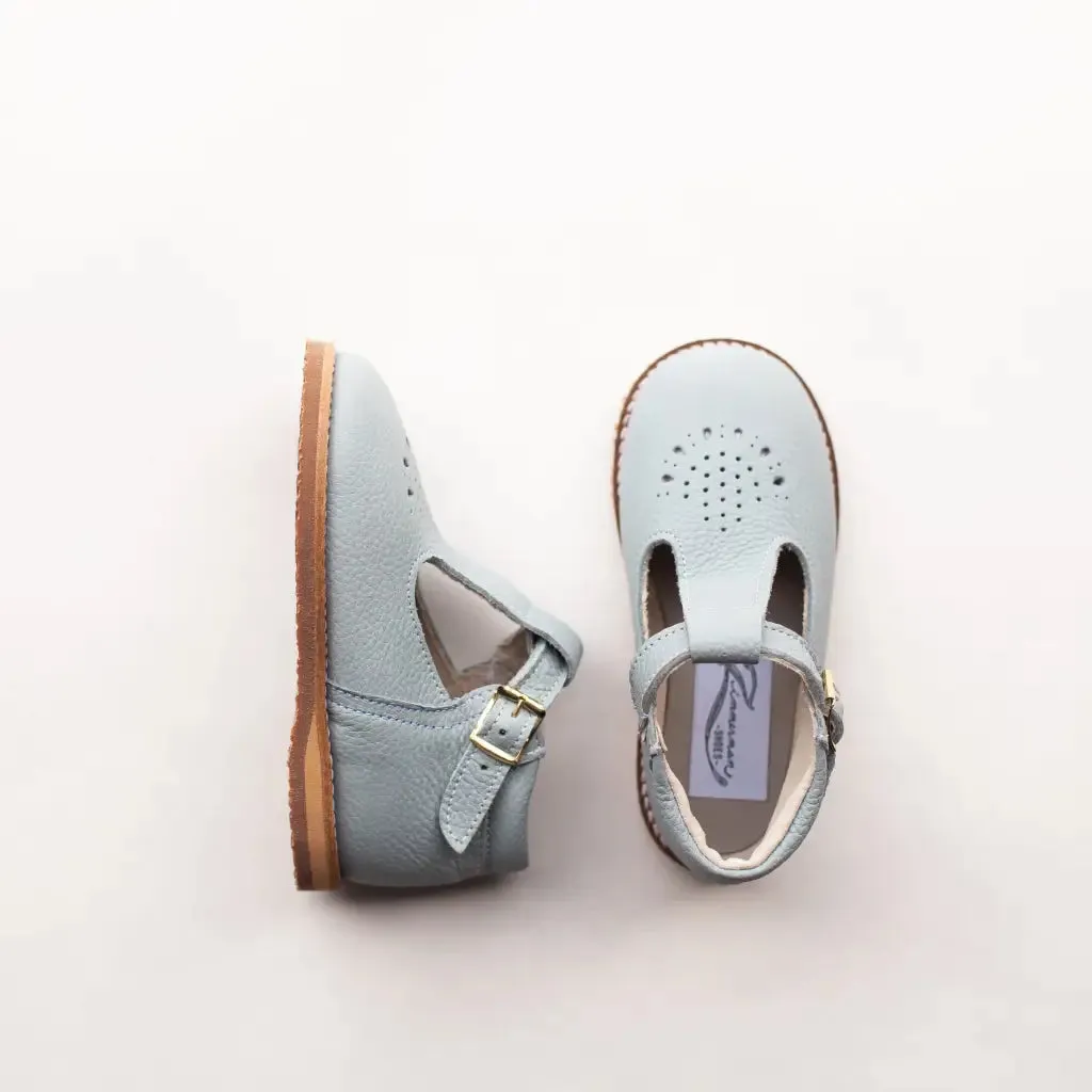Comfort Midsole Greta T-Strap - Pale Blue