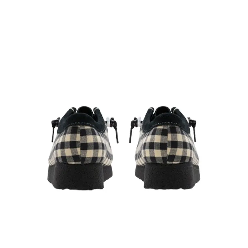 Foot Support Torsion control Clarks Women Wallabee Black White Gingham 26180672