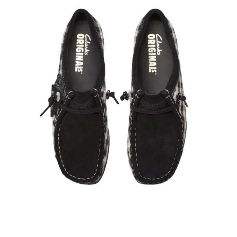 Clarks Women Wallabee Black White Gingham 26180672 Play Hard