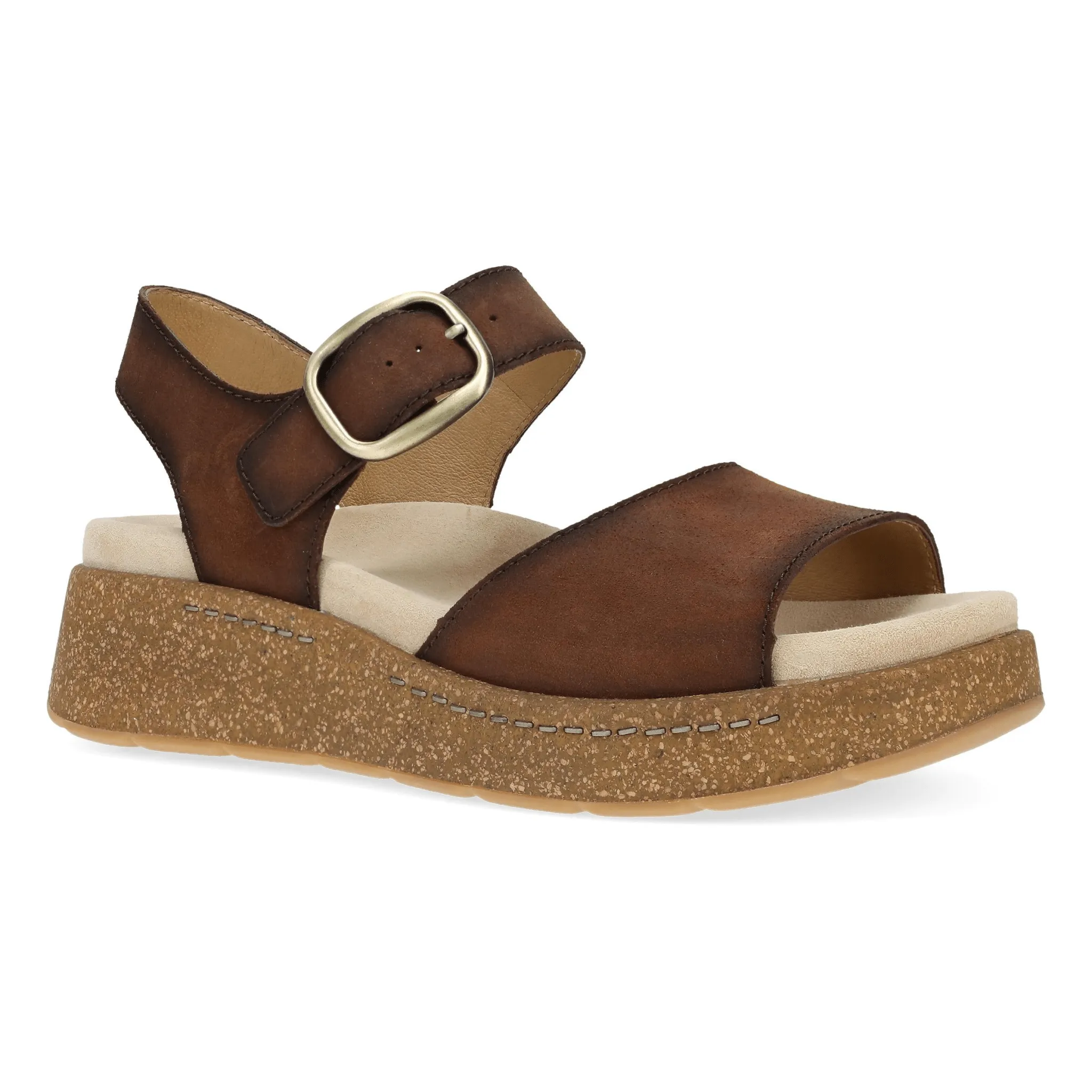 Bianca | Burnished Suede | Brown - Sandals - DANSKO