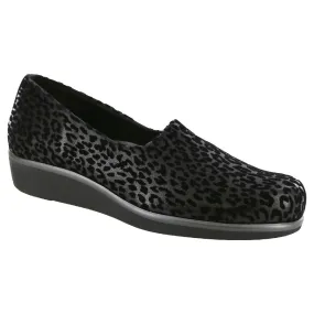 Bliss - Black Leopard Walk Comfort Elastic Sides