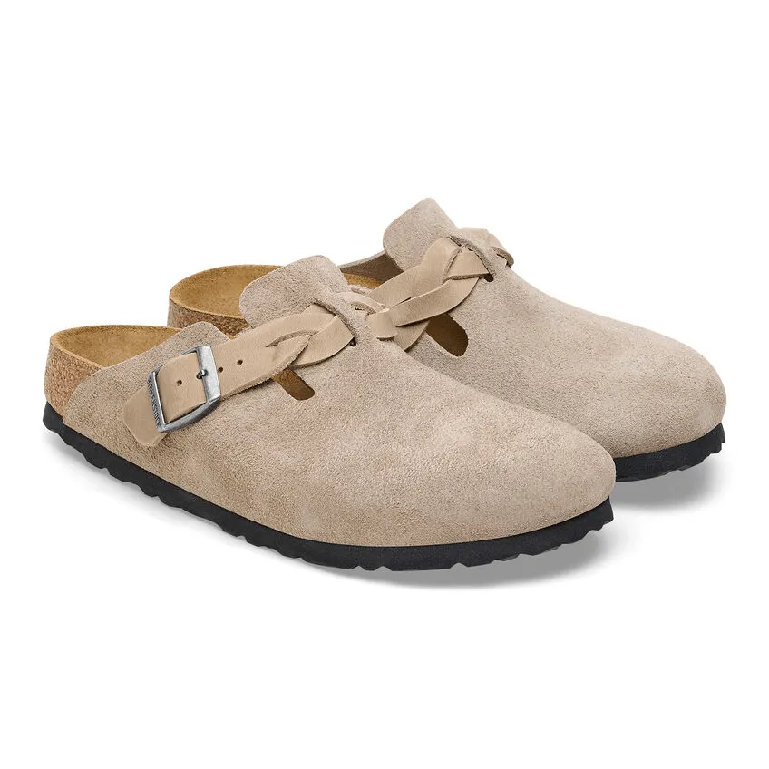Boston Braid | Suede | Taupe Seasonal Protection Heeled Style