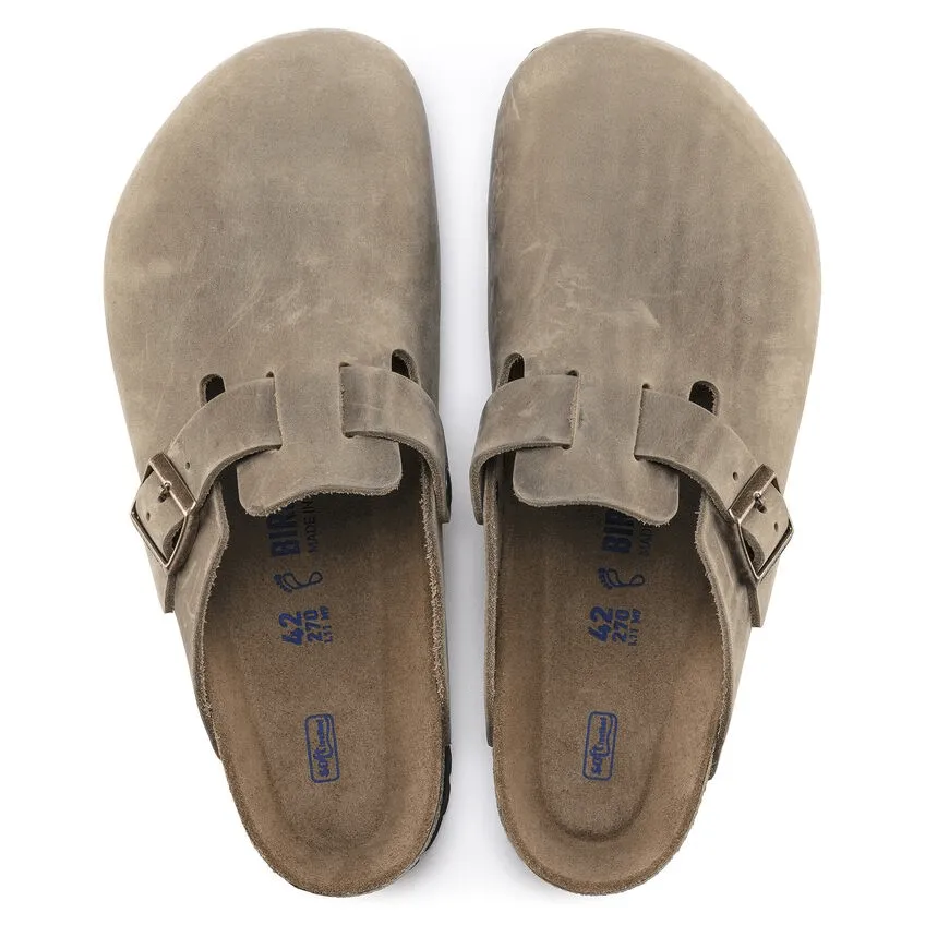 Boston | Soft Footbed | Oiled Leather | Tobacco lightweight fabric Easy Layer