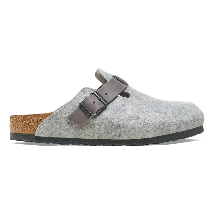 Lightweight Feel Metal Accents Boston | Wool | Light Gray