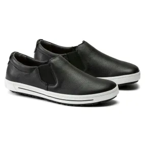 QO 400 Slip On | Leather | Black Work Outfit Comfort Wear
