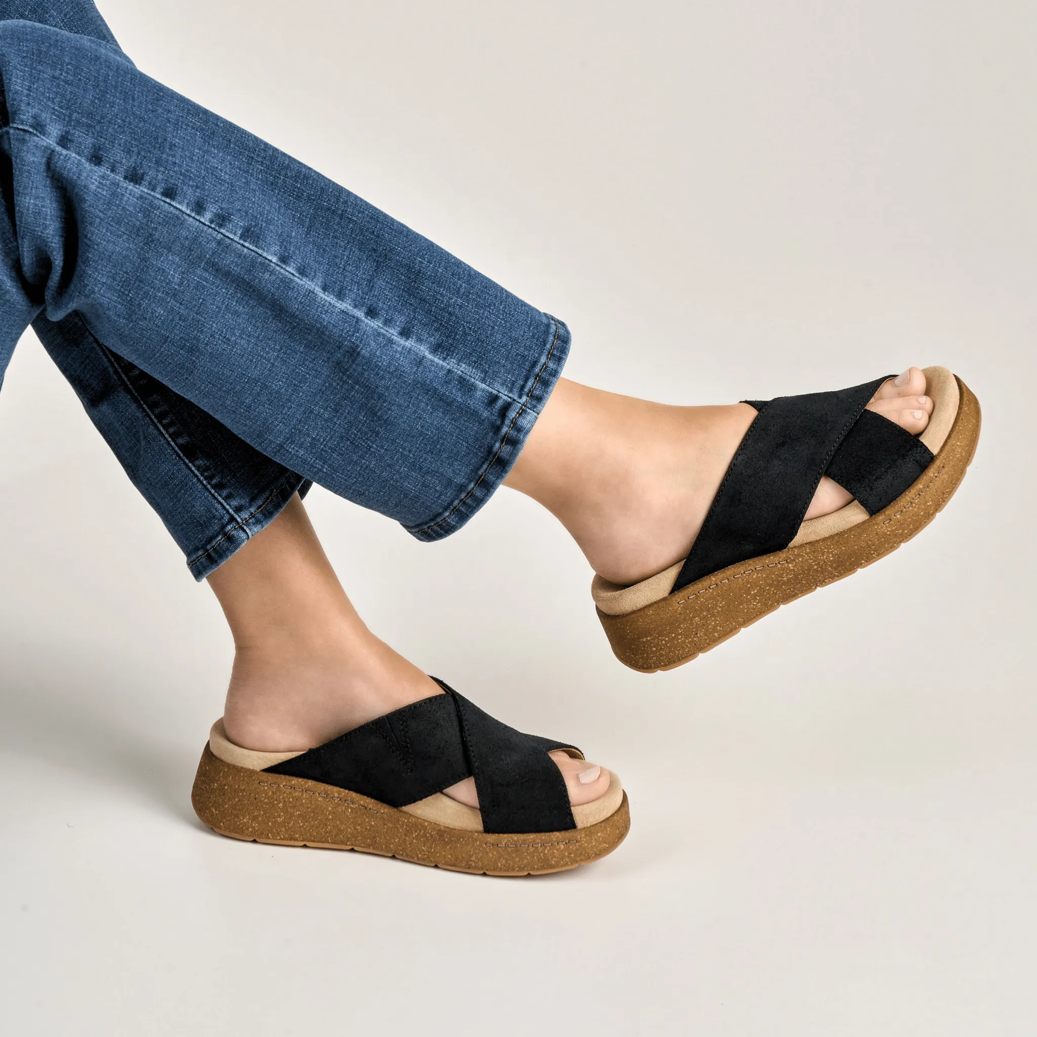 Bridget | Burnished Suede | Black - Sandals - Dansko