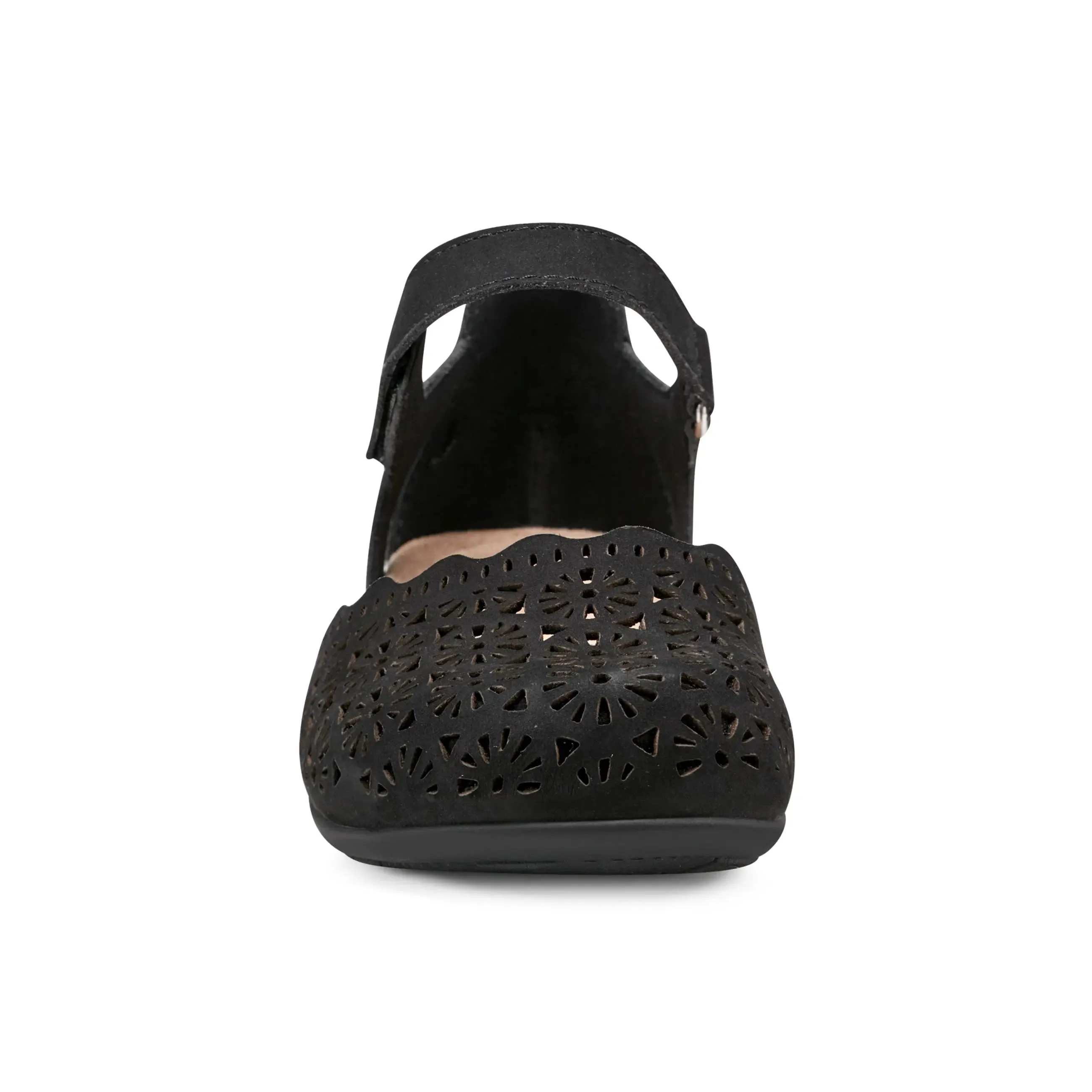 Full-Grain Leather Bronnie Casual Slip-On Perforated Sandals