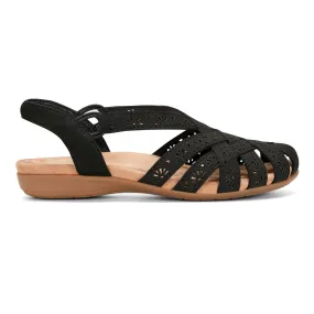 Briel Round Toe Casual Slingback Flat Sandals Chunky Sole