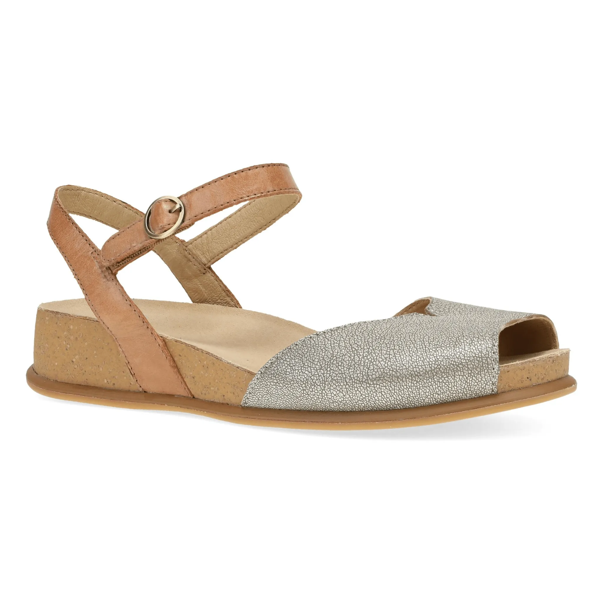 Cass | Leather | Platino/Tan - Sandals - Dansko