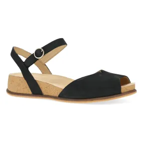 Cass | Milled Nubuck | Black - Sandals - Dansko