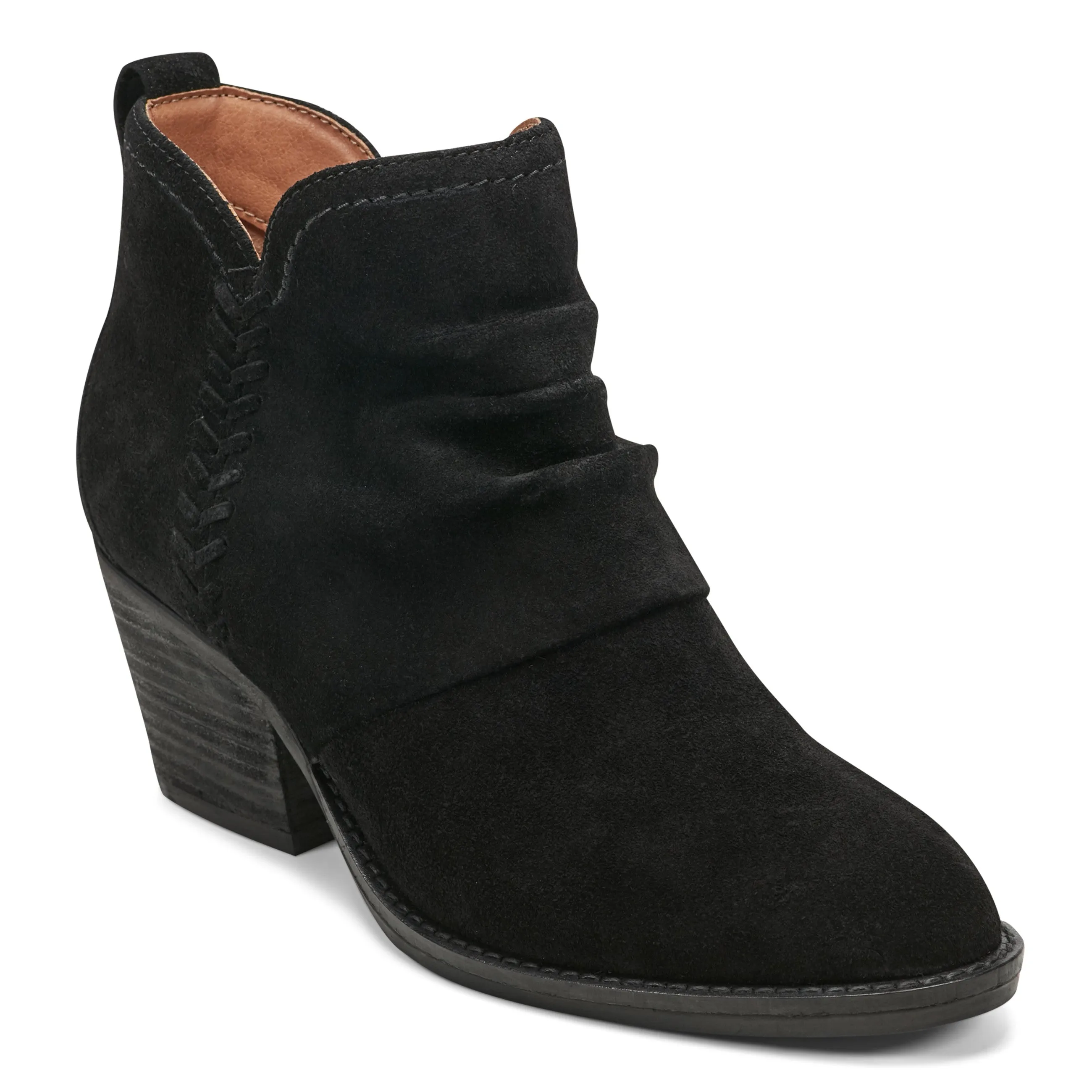 Daily Rugged Flexible Frame Night Travel Chandy Ruched Booties