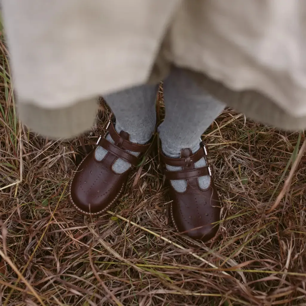 Soft Interior Stable Step Claire T-Strap - Brown