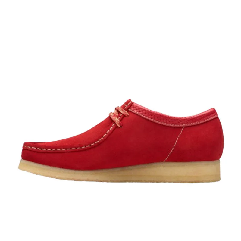 Clarks Wallabee Red Suede 26180195 Quick Fit