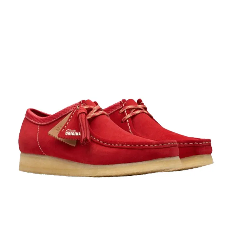 Flexible Fit Busy Professionals Clarks Wallabee Red Suede 26180195