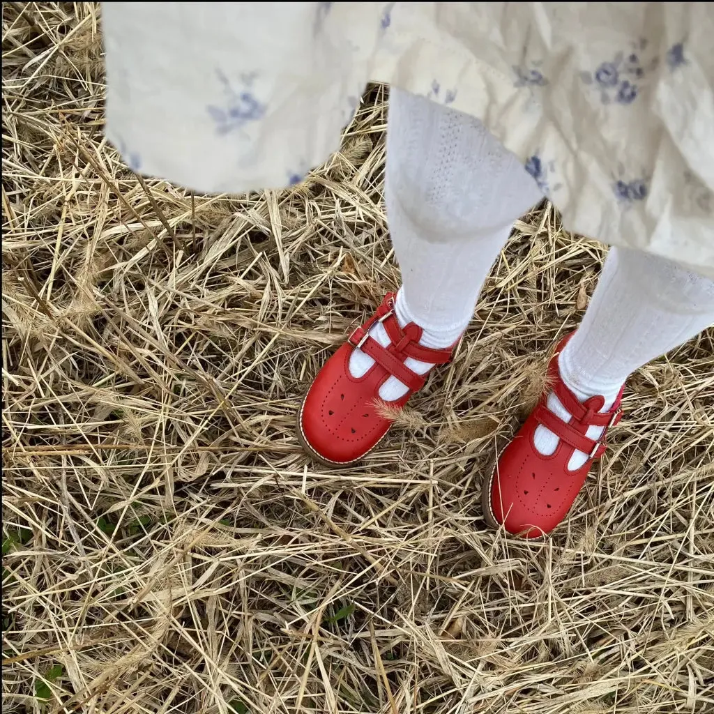 Claire T-Strap - Red Zip Up King Walk