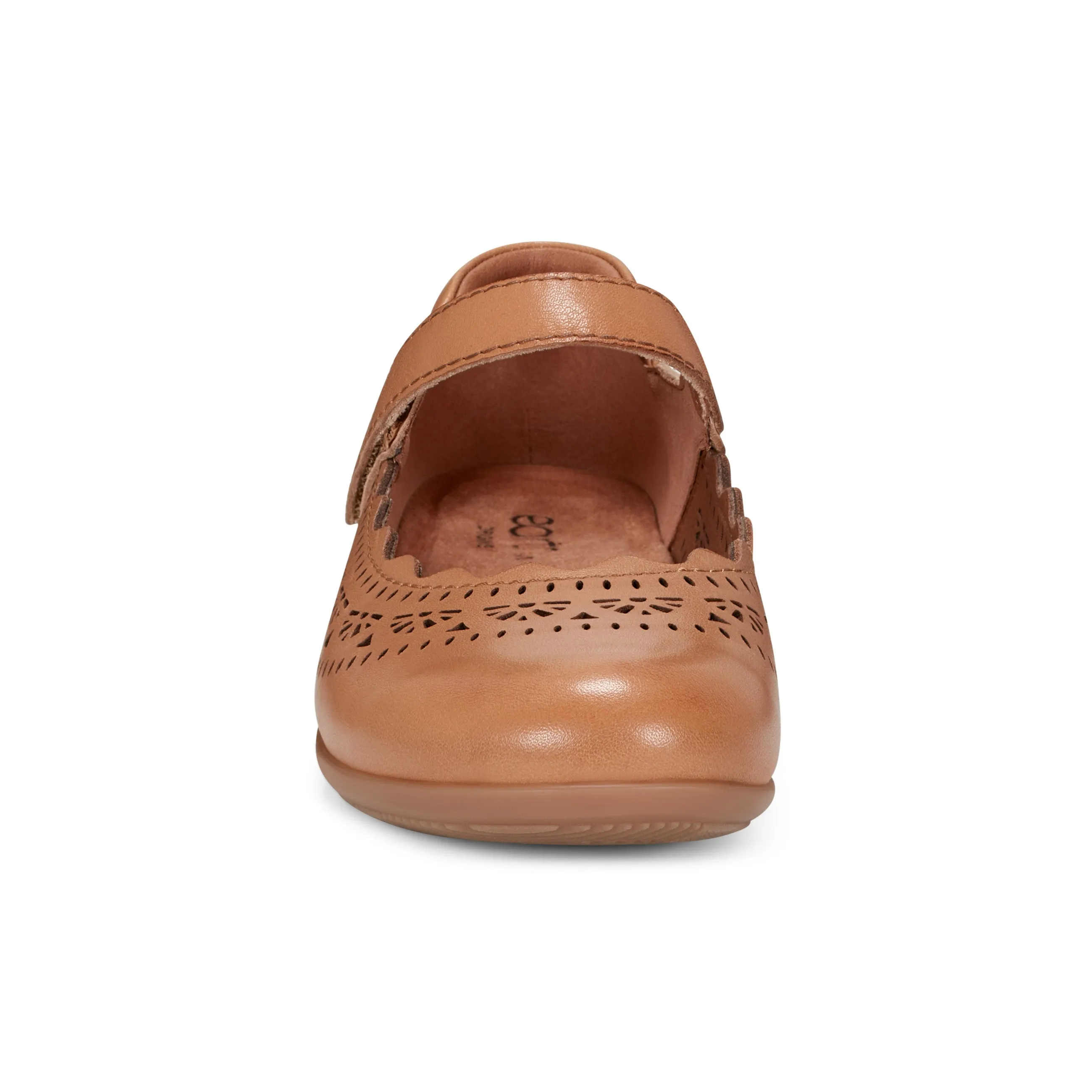 Brady Round Toe Adjustable Strap Casual Flats Smooth Finish Outdoor Ready