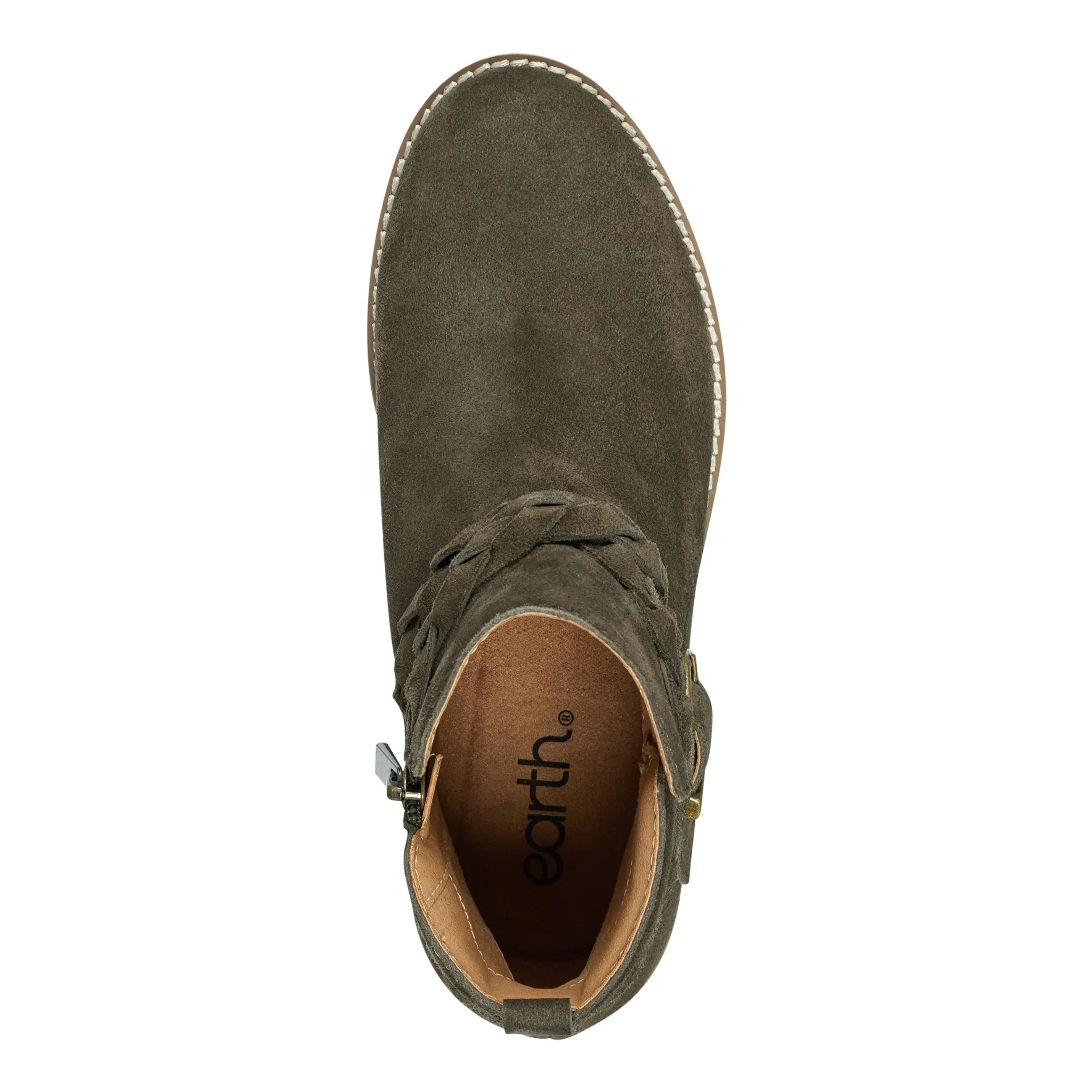 Comfort collar Nicole Round Toe Stacked Heel Casual Booties