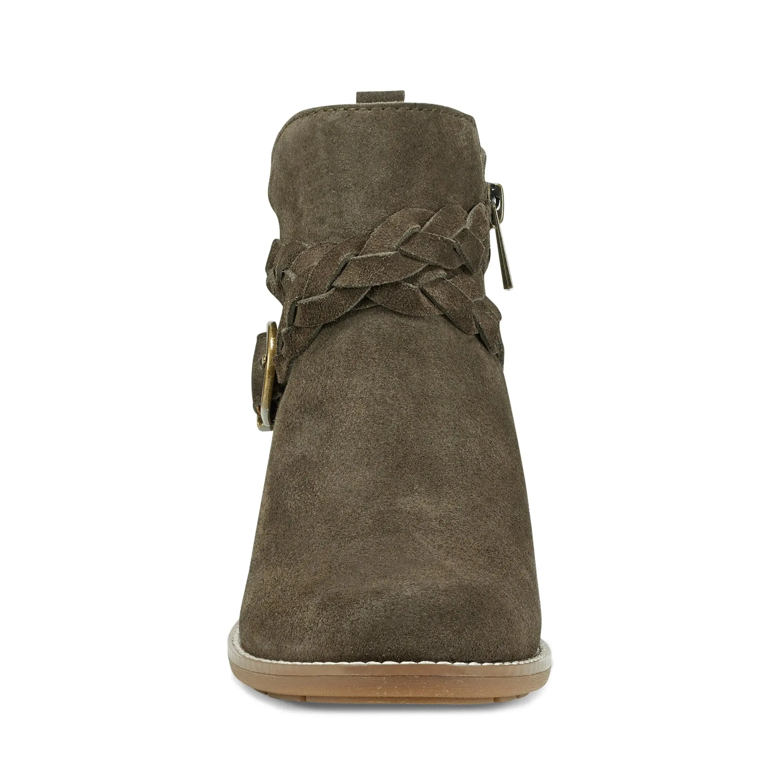 Nicole Round Toe Stacked Heel Casual Booties Anti Abrasion Picnic