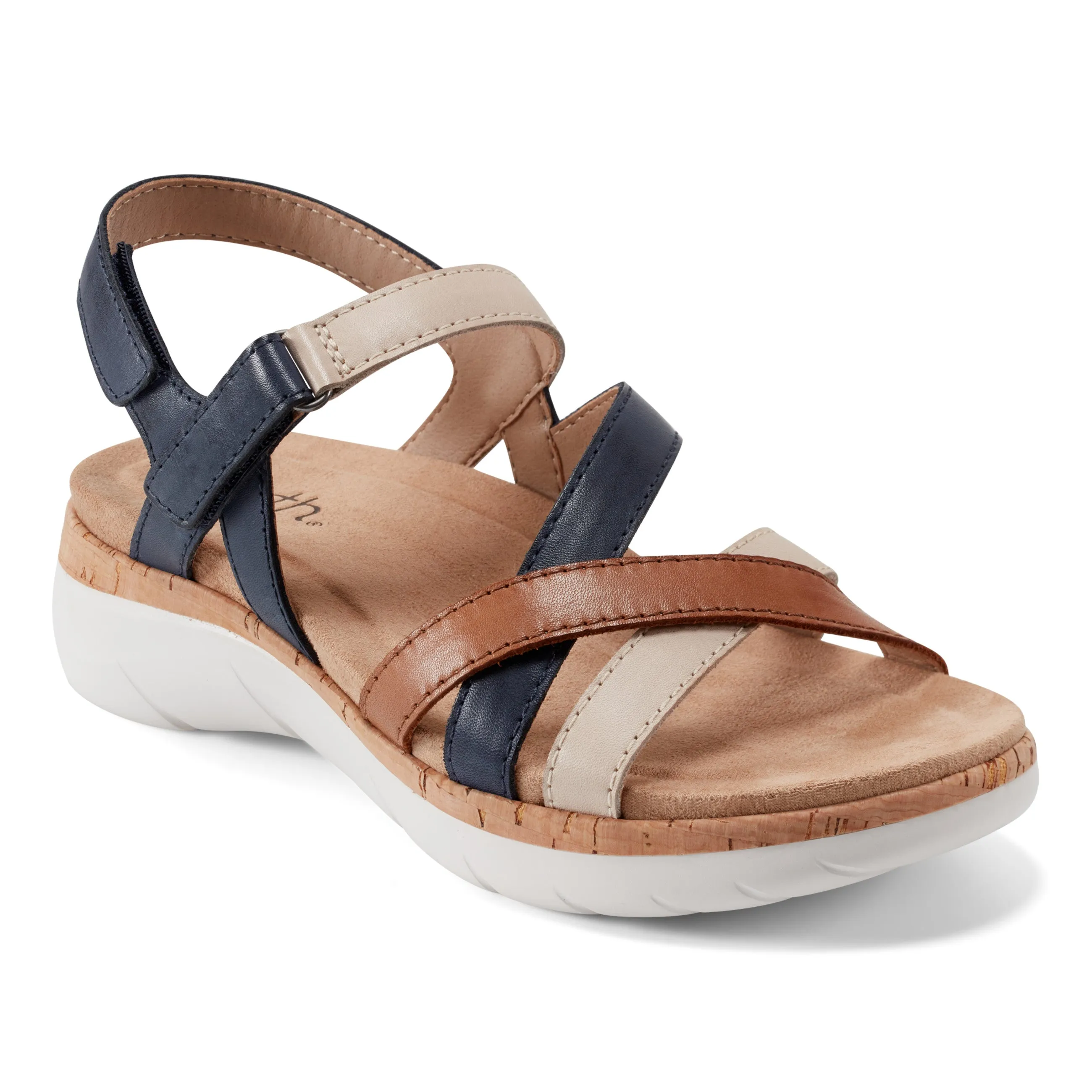 Rosie Open Toe Strappy Flat Casual Sandals Ankle Strap Design Padding Around Ankle
