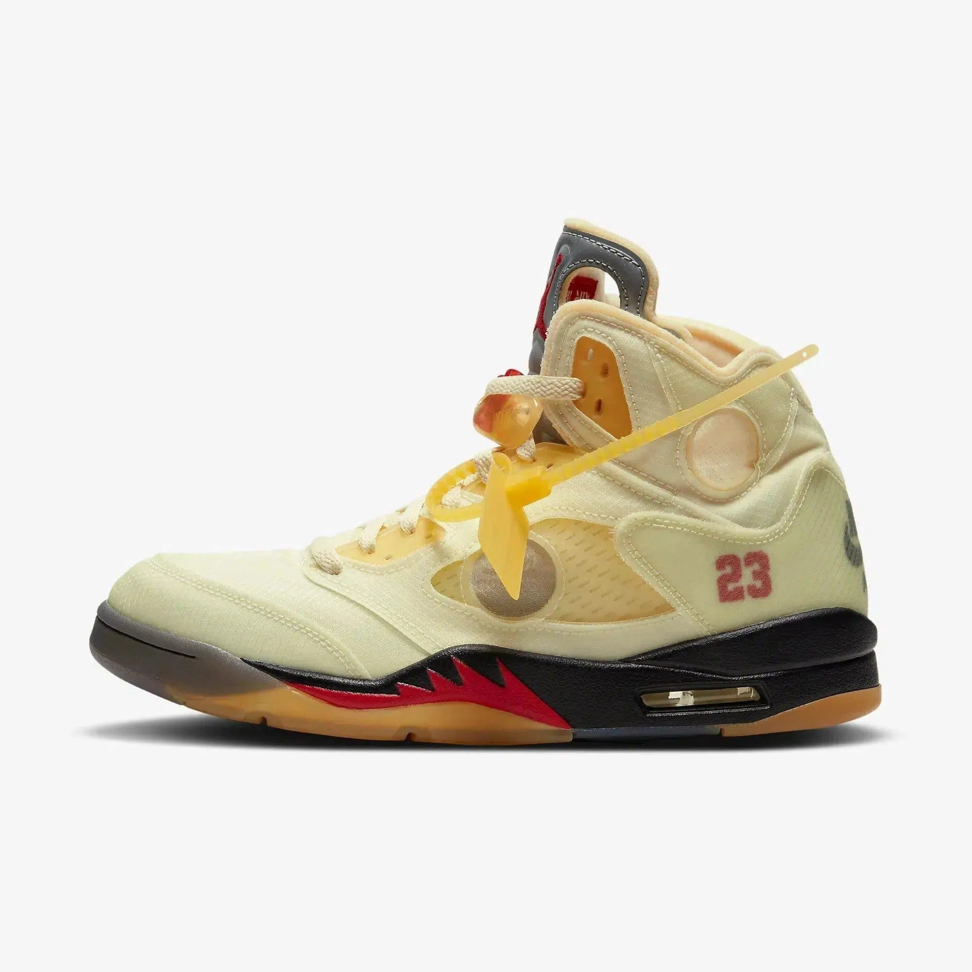 Training Mode (Men's) Air Jordan 5 Retro SP x Off-White 'Sail' (2020) DH8565-100