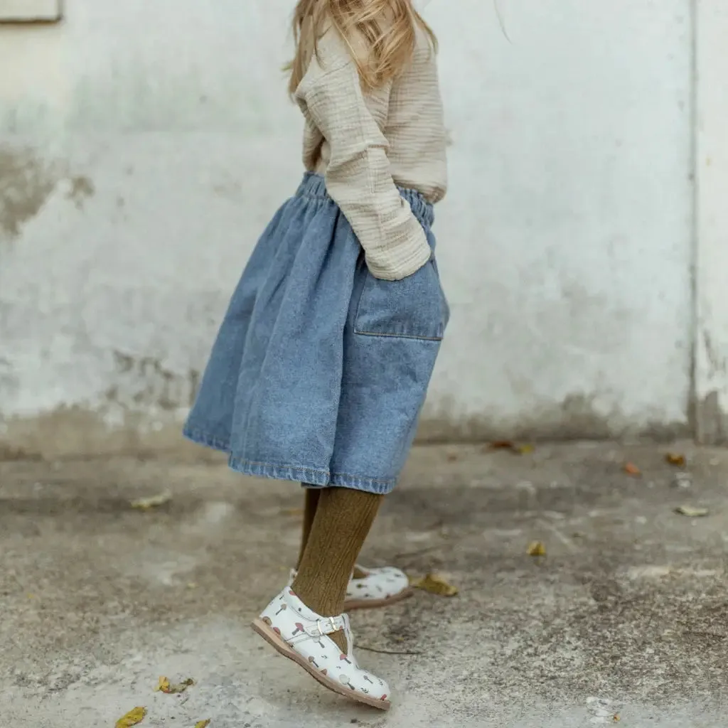 Flora T-Strap - Mushroom Primary - school - sized shoes Sporty kids' attire