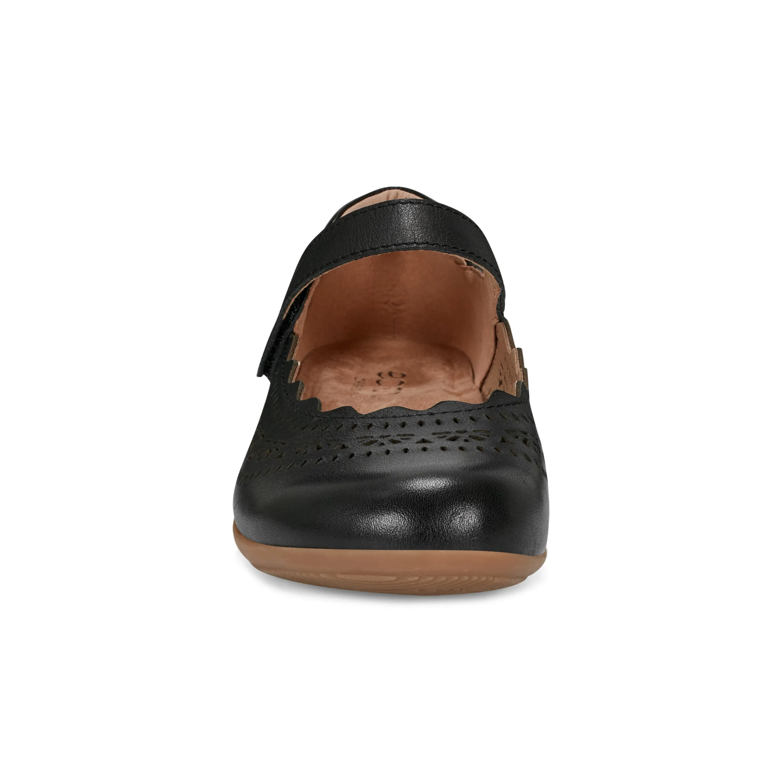 Brady Round Toe Adjustable Strap Casual Flats Easy Slip