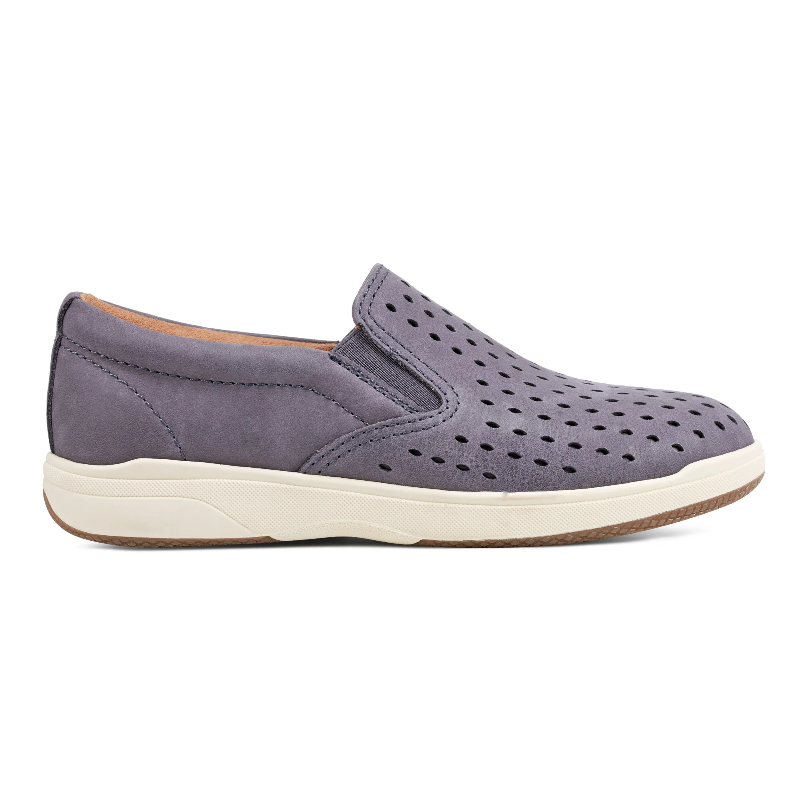 Nel Laser Cut Round Toe Casual Slip-on Sneakers Soft Comfort Fit Core Comfort