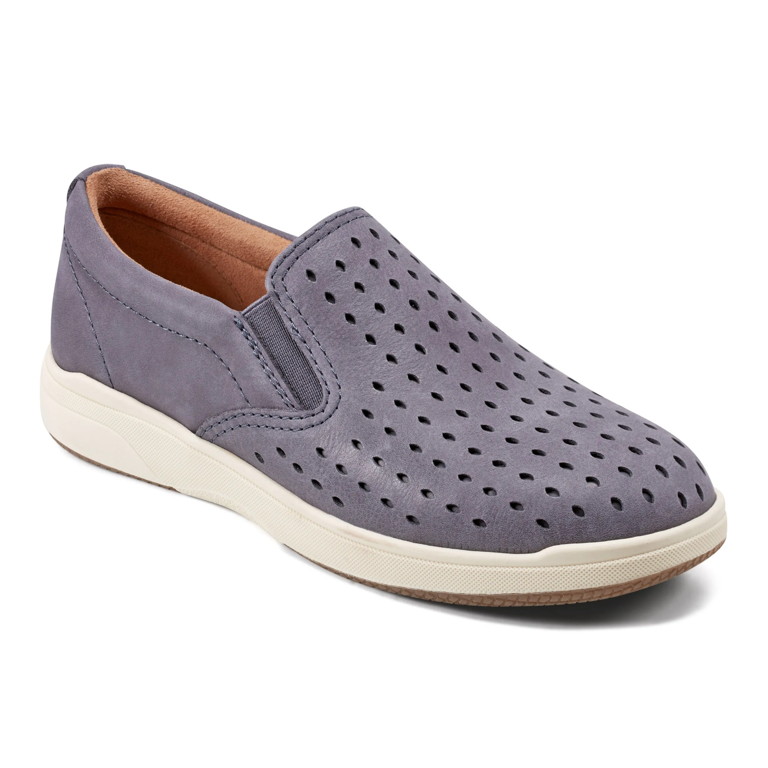 Travel Ready Nel Laser Cut Round Toe Casual Slip-on Sneakers
