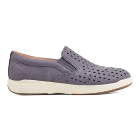Nel Laser Cut Round Toe Casual Slip-on Sneakers Soft Comfort Fit Core Comfort