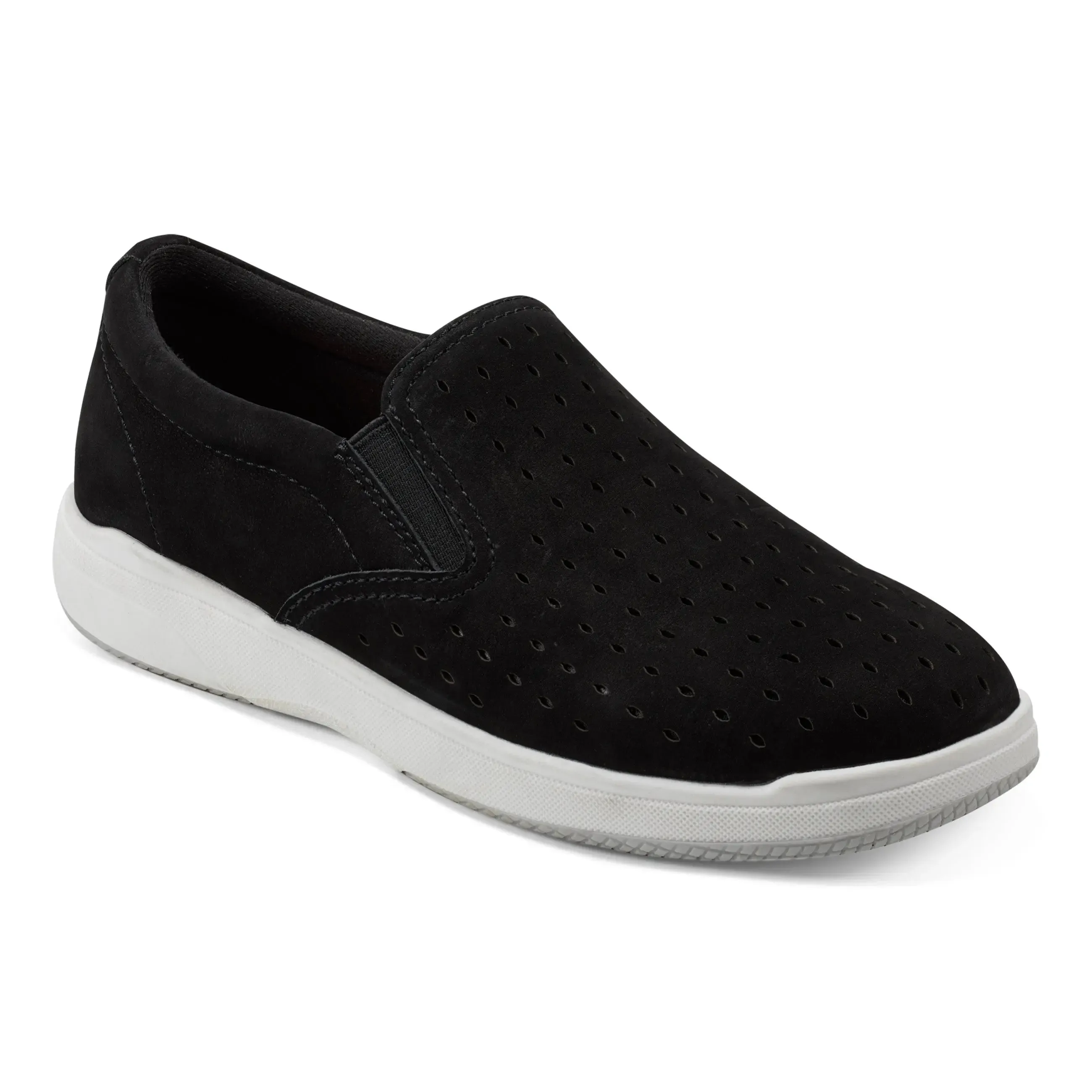 Nel Laser Cut Round Toe Casual Slip-on Sneakers Toe Strong Feel Good