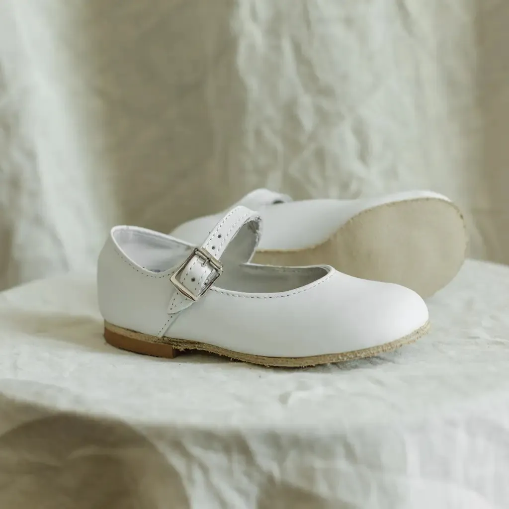 Emma Mary Jane - White Comfortable Insole
