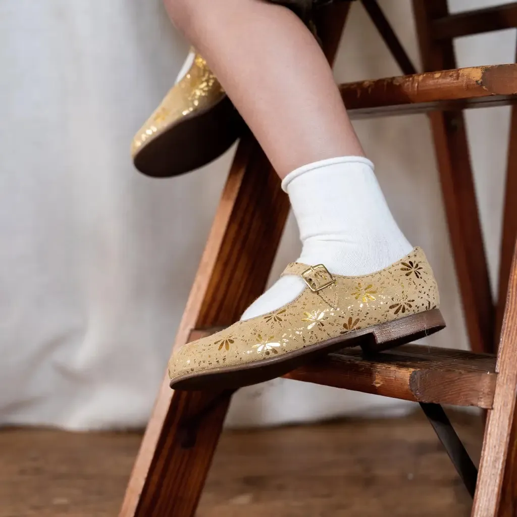 Stylish Riley Mary Jane - Gold Glitter