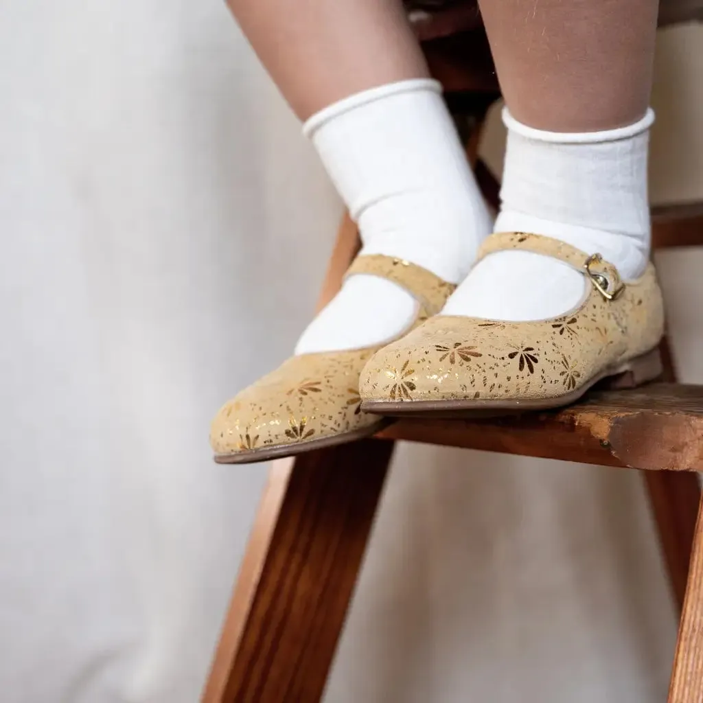 Riley Mary Jane - Gold Glitter Stylish