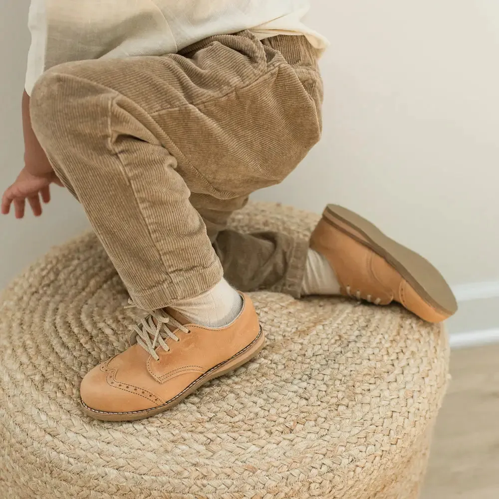 Scandi Clean Wing Tip Oxford - Tan