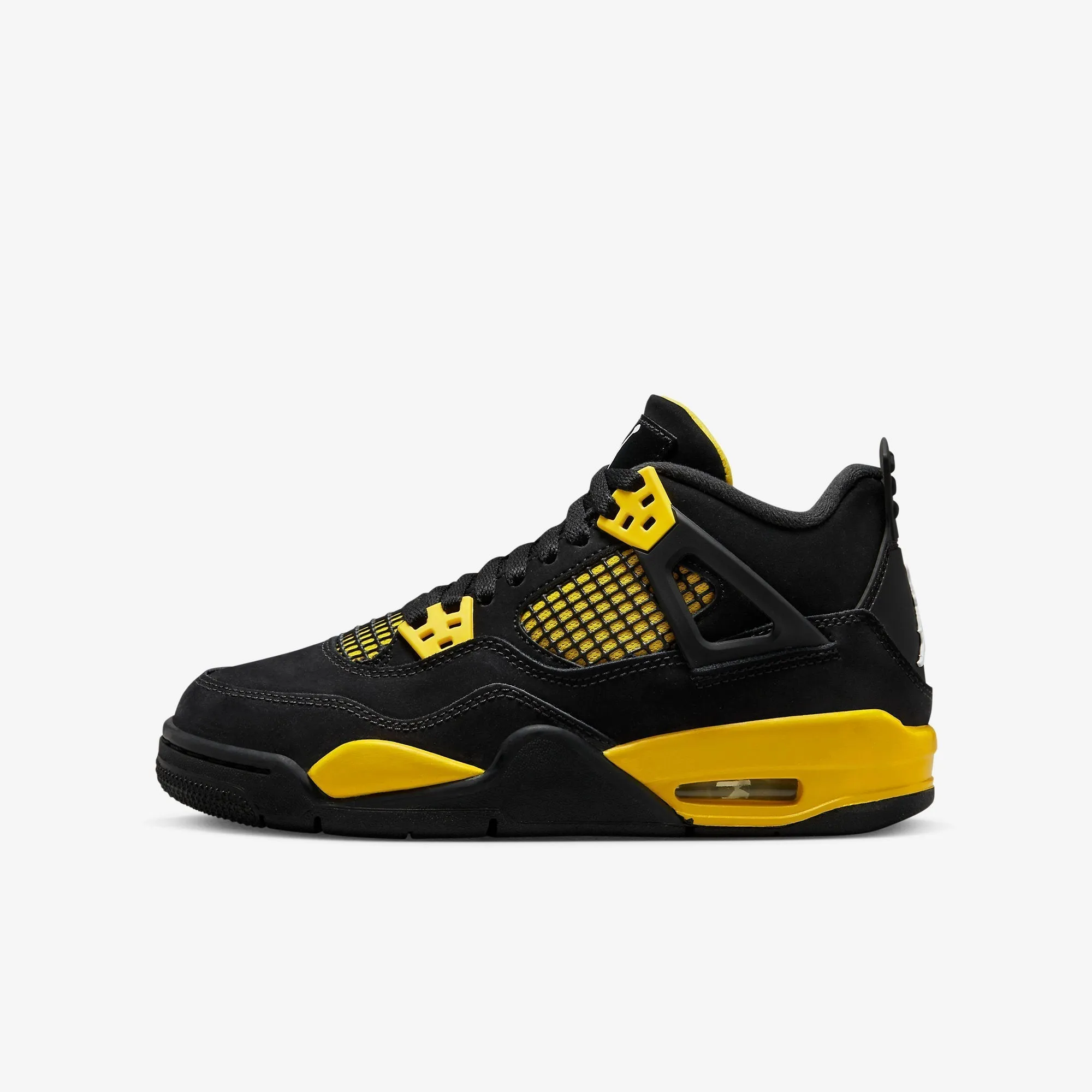 Supportive grip Rubberized Heel (GS) Air Jordan 4 Retro 'Thunder' (2023) 408452-017