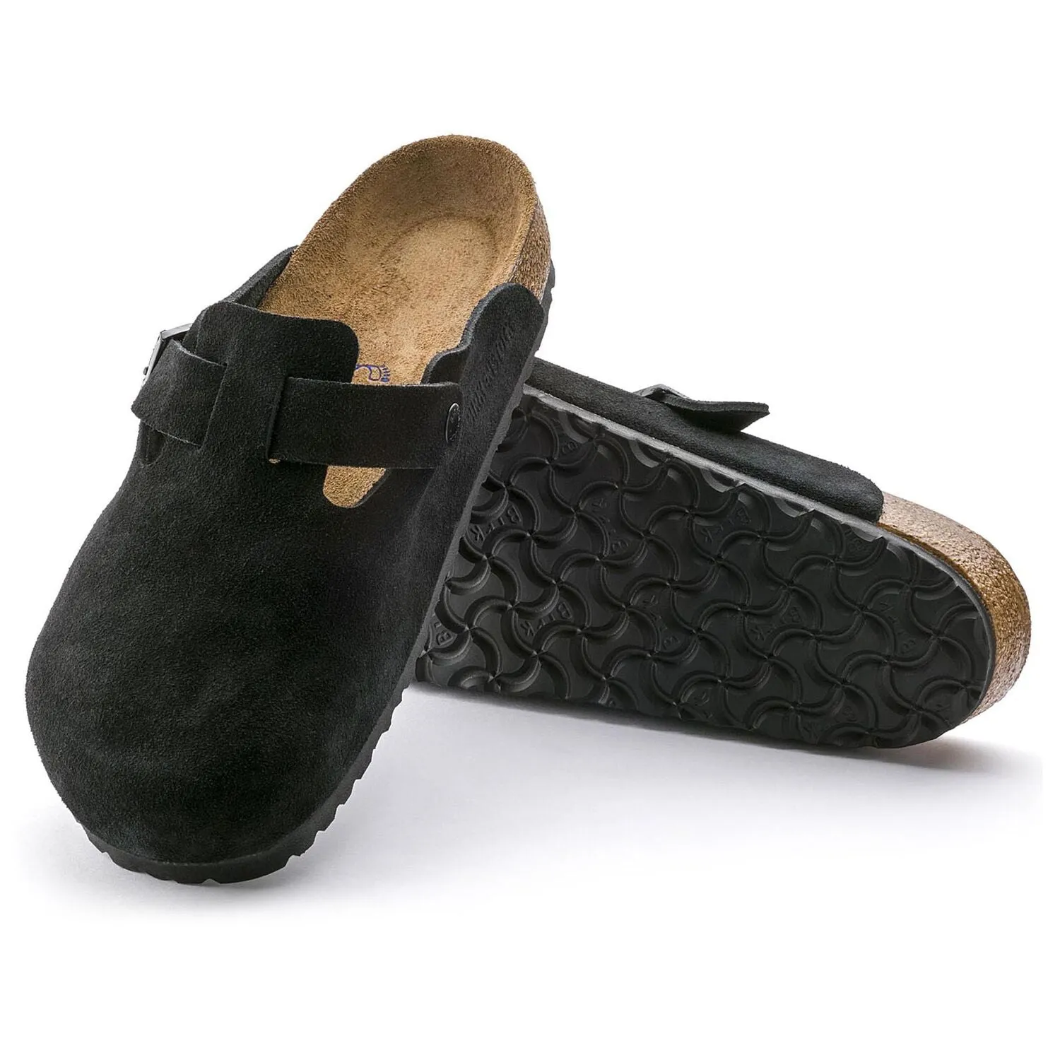 Boston | Soft Footbed | Suede | Black Outdoor Wear