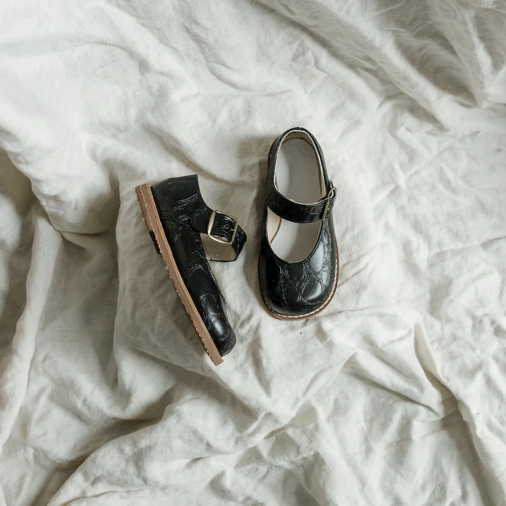 Sweat Resistant Standing Workers Etta Mary Jane - Black Pebble