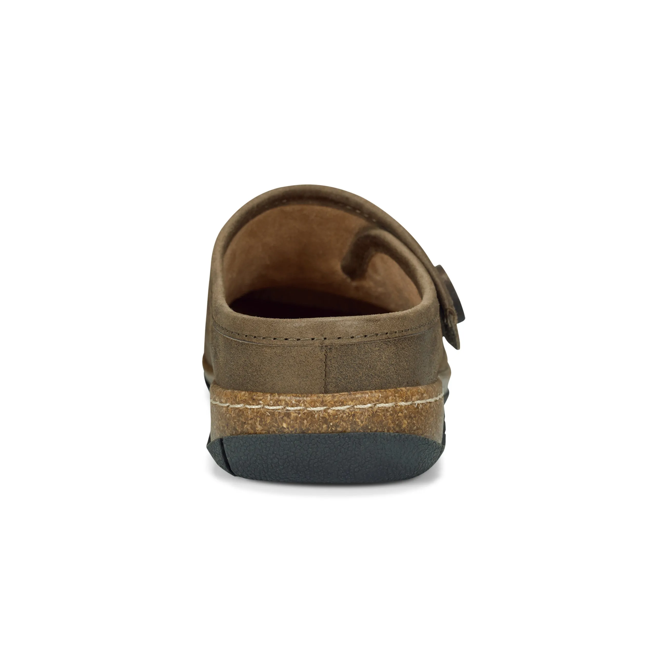 Ezra Round Toe Casual Slip-on Flat Clogs Park Path Stylish Leather